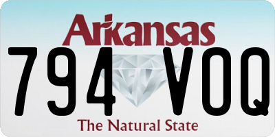 AR license plate 794VOQ