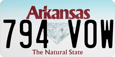 AR license plate 794VOW