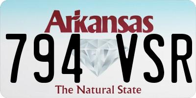 AR license plate 794VSR