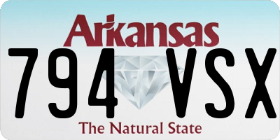 AR license plate 794VSX