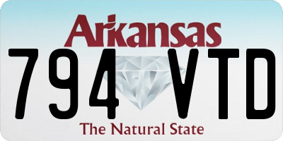AR license plate 794VTD