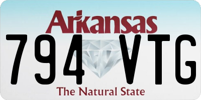 AR license plate 794VTG