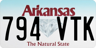 AR license plate 794VTK
