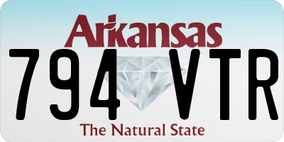 AR license plate 794VTR