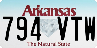 AR license plate 794VTW