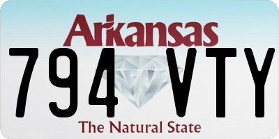 AR license plate 794VTY