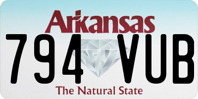 AR license plate 794VUB
