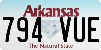 AR license plate 794VUE