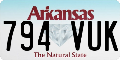 AR license plate 794VUK
