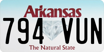 AR license plate 794VUN