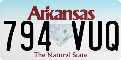 AR license plate 794VUQ