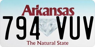 AR license plate 794VUV