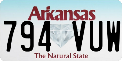 AR license plate 794VUW