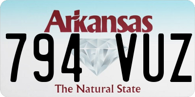 AR license plate 794VUZ