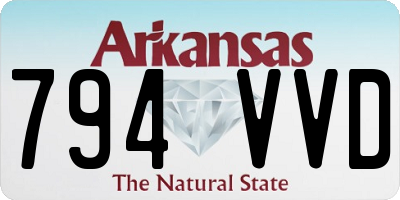 AR license plate 794VVD