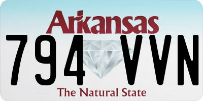 AR license plate 794VVN