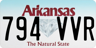 AR license plate 794VVR