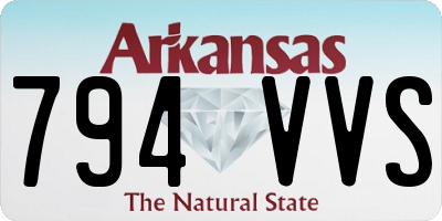 AR license plate 794VVS