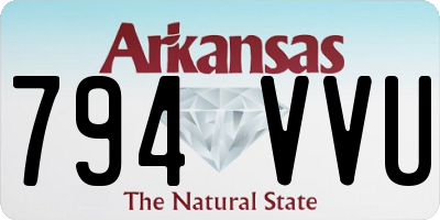 AR license plate 794VVU