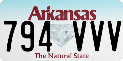 AR license plate 794VVV