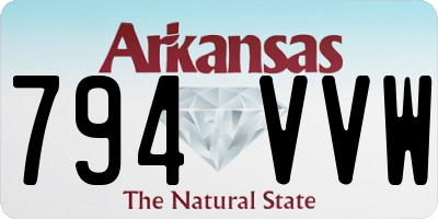 AR license plate 794VVW