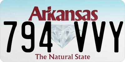 AR license plate 794VVY
