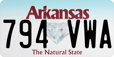 AR license plate 794VWA