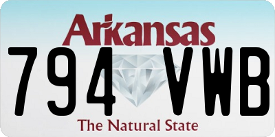 AR license plate 794VWB