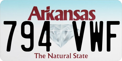 AR license plate 794VWF