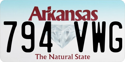AR license plate 794VWG