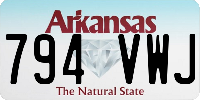 AR license plate 794VWJ