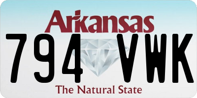 AR license plate 794VWK