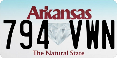 AR license plate 794VWN