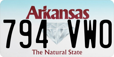 AR license plate 794VWO