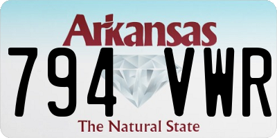 AR license plate 794VWR