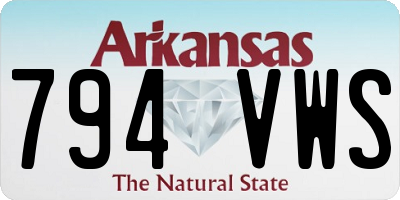 AR license plate 794VWS