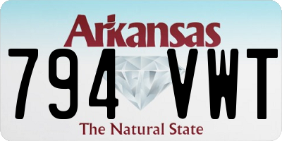 AR license plate 794VWT