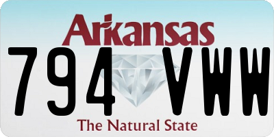 AR license plate 794VWW