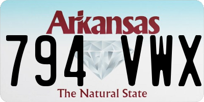 AR license plate 794VWX