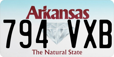 AR license plate 794VXB