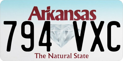 AR license plate 794VXC