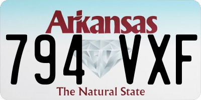 AR license plate 794VXF