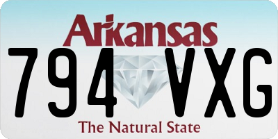 AR license plate 794VXG