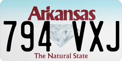 AR license plate 794VXJ