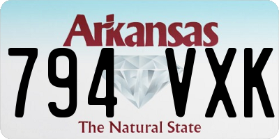AR license plate 794VXK