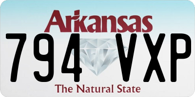 AR license plate 794VXP