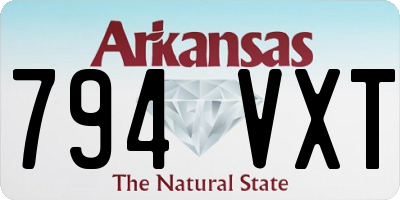 AR license plate 794VXT