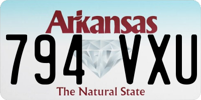 AR license plate 794VXU
