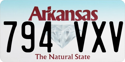 AR license plate 794VXV