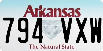 AR license plate 794VXW